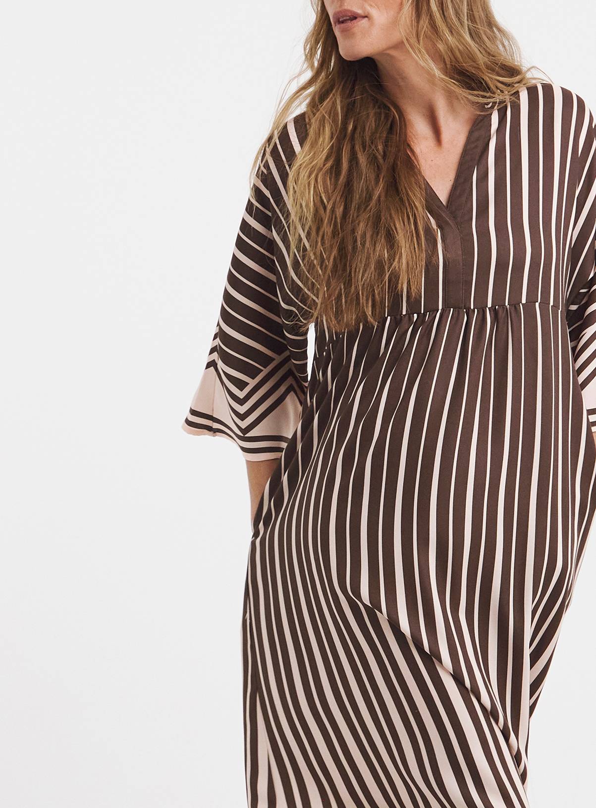 JD WILLIAMS Border Print Textured Placket Detail Smock Dress 32 - Image 4